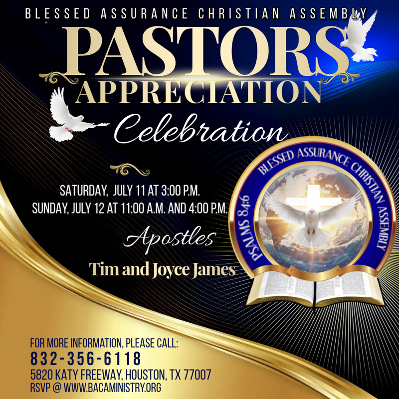RSVP FOR APOSTLES TIM AND JOYCE JAMES' FOUNDERS DAY APPRECIATION 2026