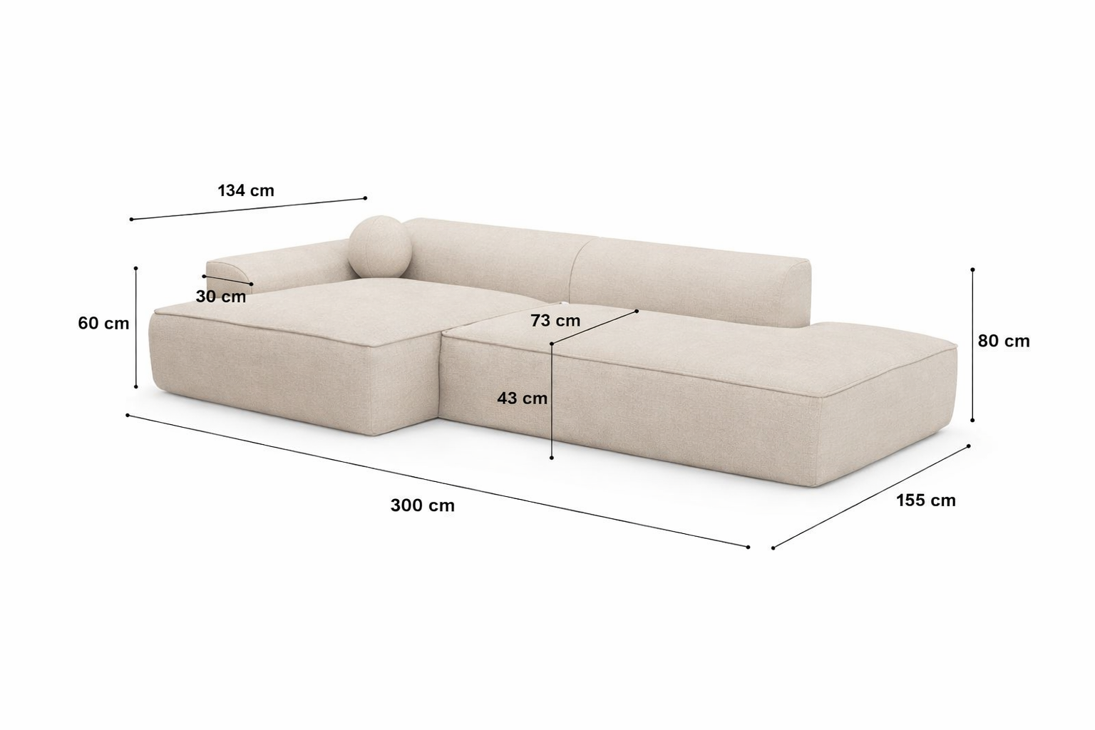 personalización de medidas de sofá