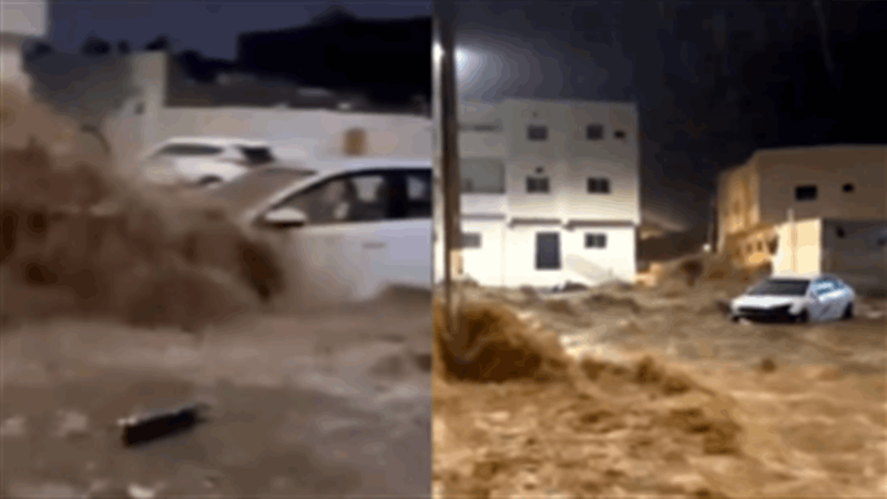 السعودية.. سيول قوية في المدينة المنورة
