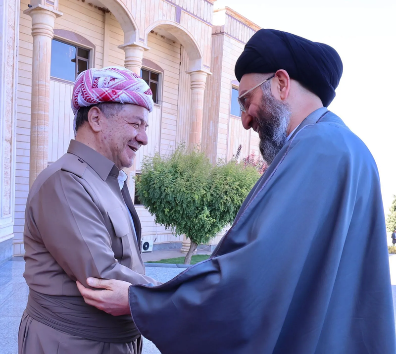 الحكيم يلتقي بارزاني ويناقش معه الوضع السياسي بالعراق