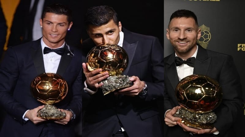 عقب الفوز بـ"الكرة الذهبية" 2024.. رودري يكشف سرا عن ميسي ورونالدو ويختار الأفضل