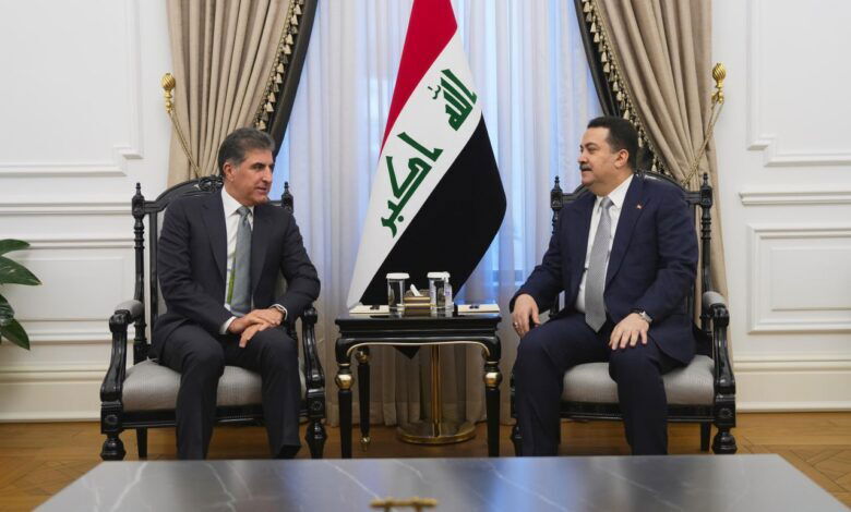 السوداني وبارزاني يبحثان التطورات والمستجدات على الساحة الوطنية والمنطقة