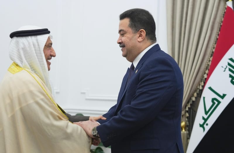 مبعوث أمير الكويت ينقل للسوداني ارتياح بلاده من نهج الحكومة العراقية لحل الملفات المشتركة