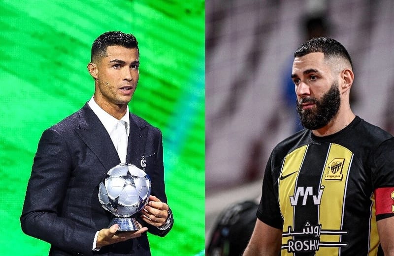 بنزيما يرد على تصريح رونالدو بوصف نفسه بـ"الأعظم في التاريخ"!