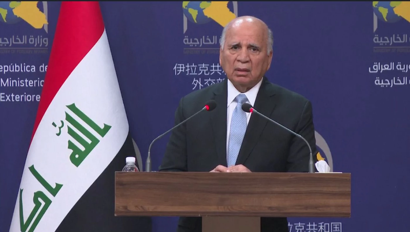 مؤتمر صحفي مشترك بين وزير الخارجية العراقي ونظيره الفرنسي.. حديث عن المفاوضات الأميركية الإيرانية