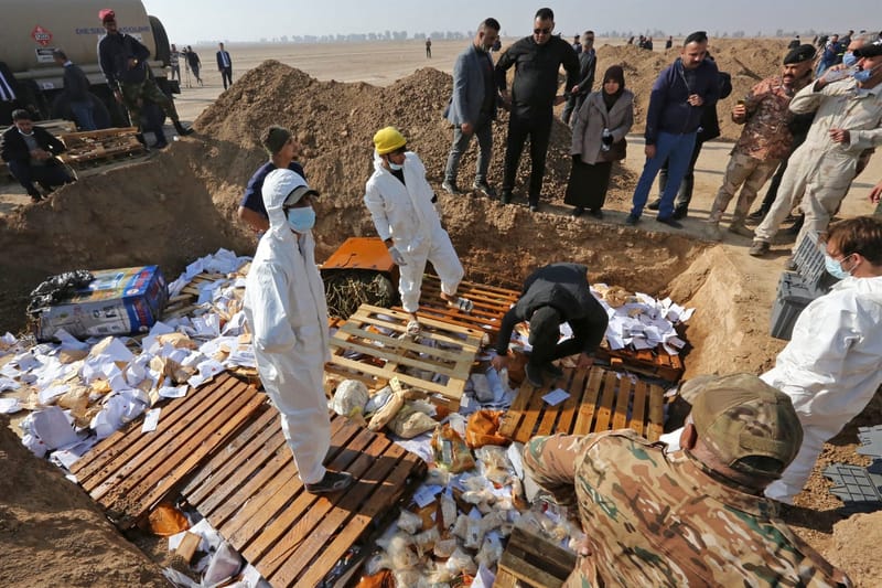 إتلاف أكثر من 340 كغم مخدرات و100 ألف قرص مؤثرات عقلية بدائرة الطب العدلي في بغداد