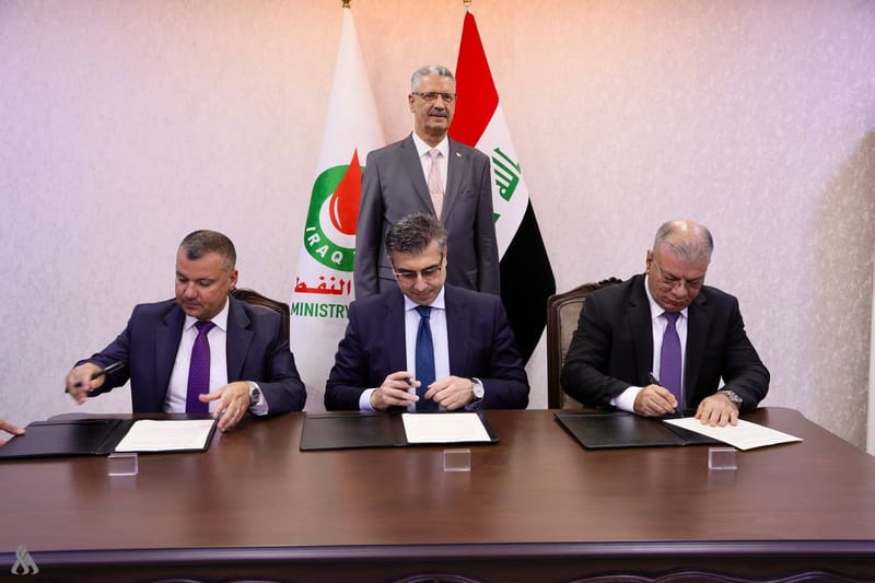 وزارة النفط تعلن توقيع تفعيل عقد تطوير حقول كركوك الأربعة وتأهيل منشآت الغاز