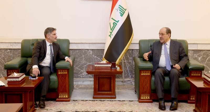 المالكي وسفير بعثة الاتحاد الأوروبي يبحثان تطورات الوضع السياسي والأمني في المنطقة