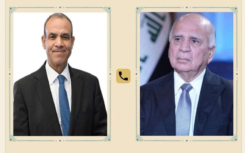 وزير الخارجية ونظيره المصري يؤكدان أهمية تكثيف الجهود لوقف إطلاق النار بالمنطقة