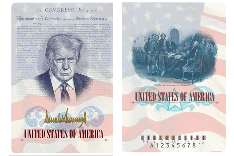 صورة ترمب في جوازات سفر أميركية جديدة