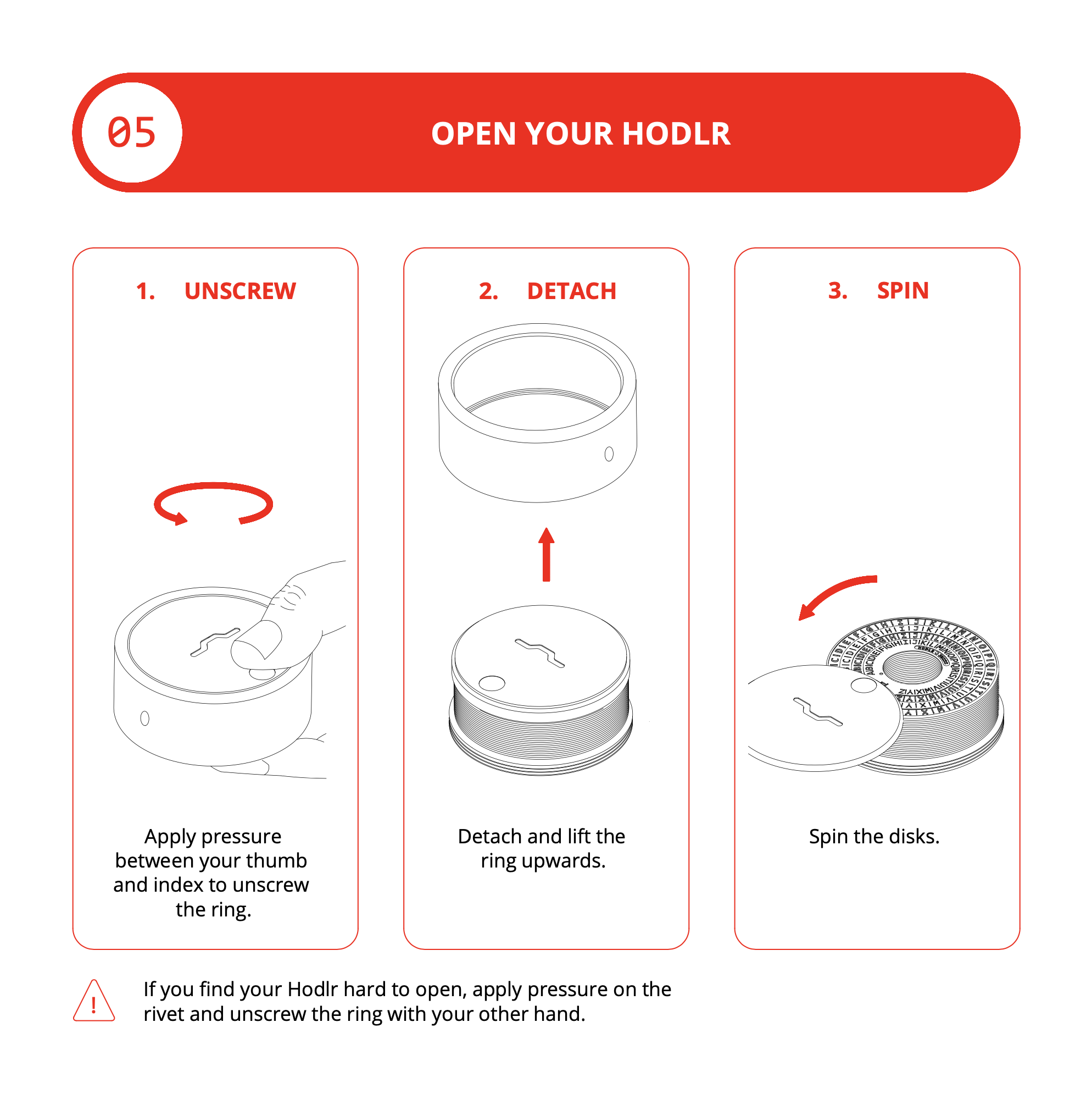 HODLR Disks Protocol - Step 5 - Open your HODLR