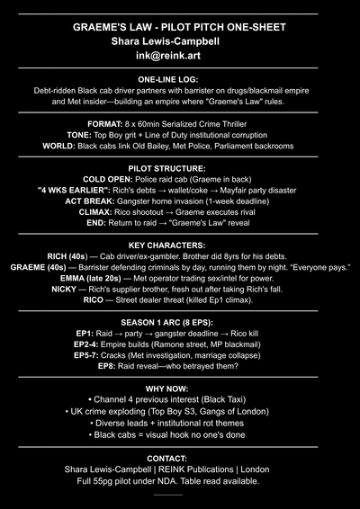 REINK Launches Channel 4 Crime Pilot: Graeme's Law