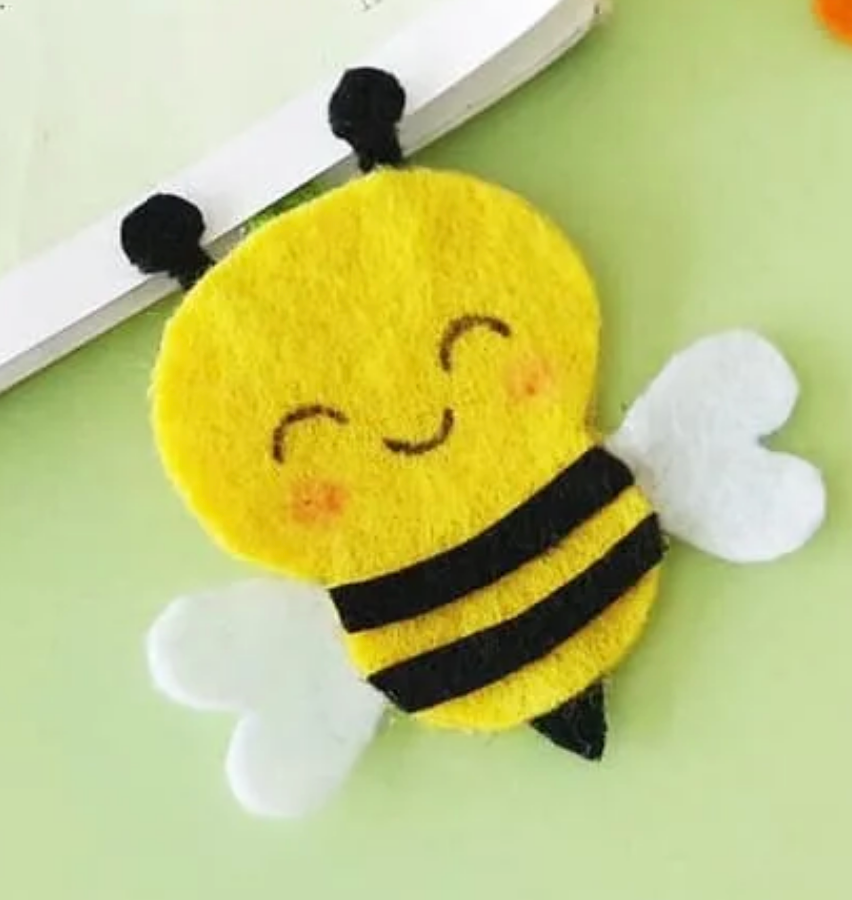 Take and Make: Felt Bee Bookmarks