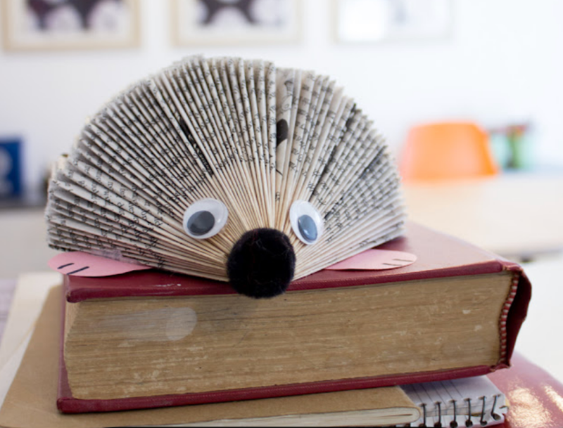 Adult Crafts: Book Hedgehogs