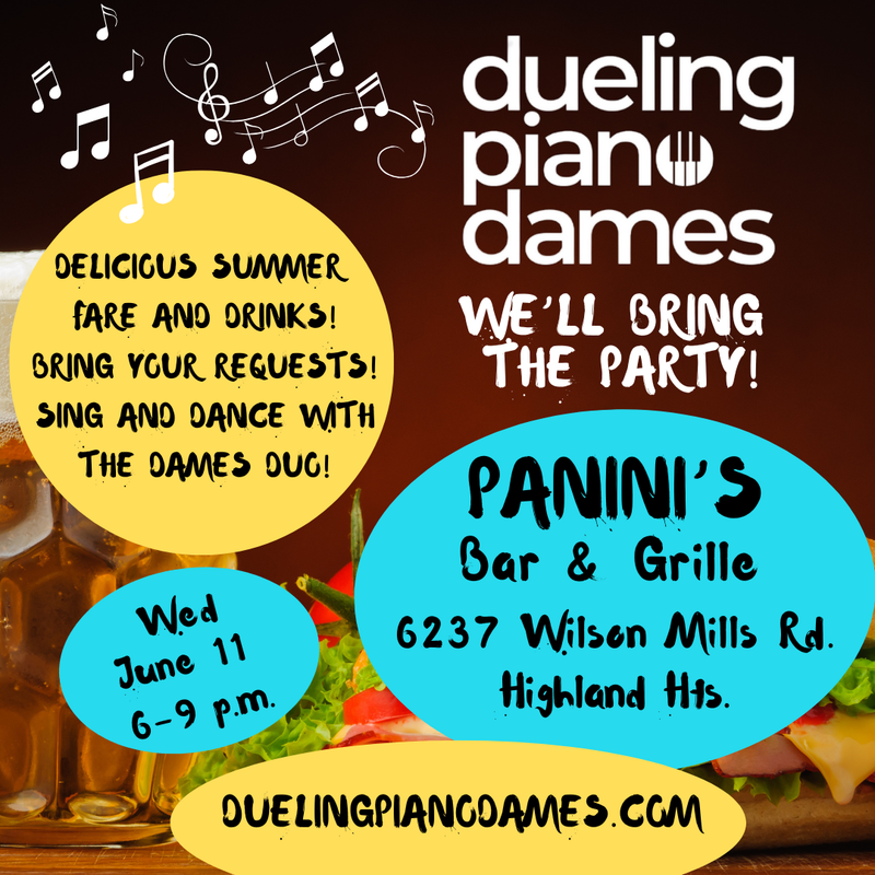 Dueling Piano Dames Duo plays Paninis - Highland Heights