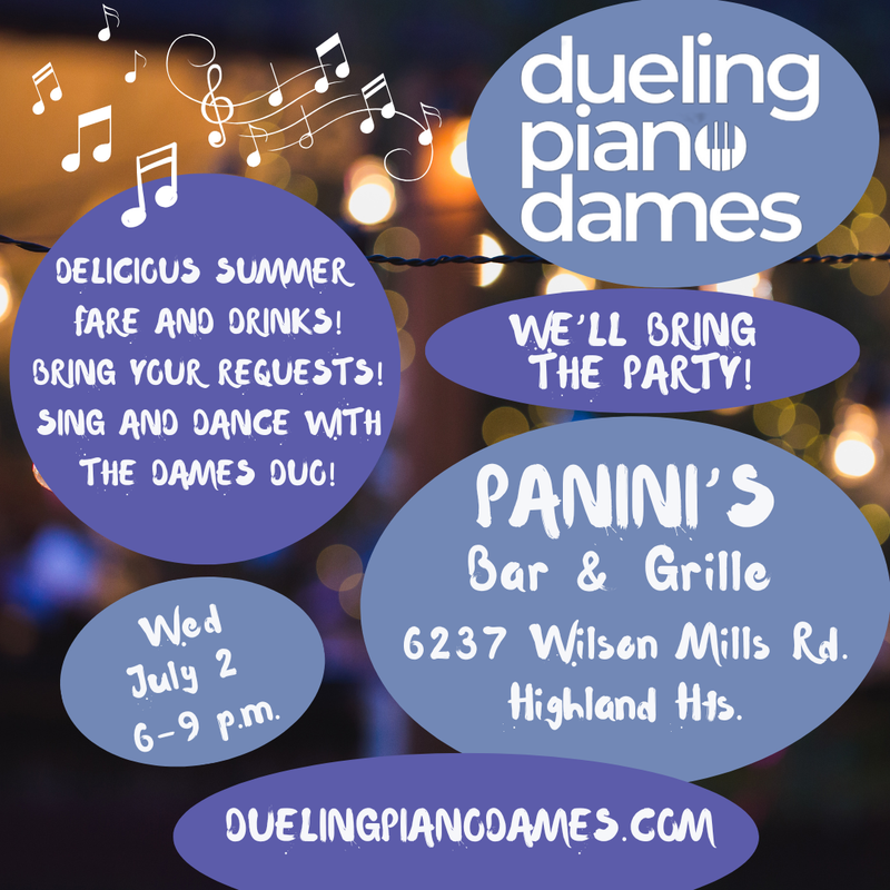 Dueling Piano Dames Duo plays Paninis - Highland Heights