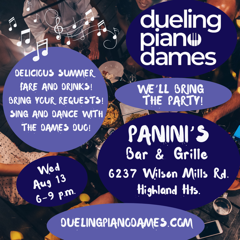 Dueling Piano Dames Duo plays Paninis - Highland Heights