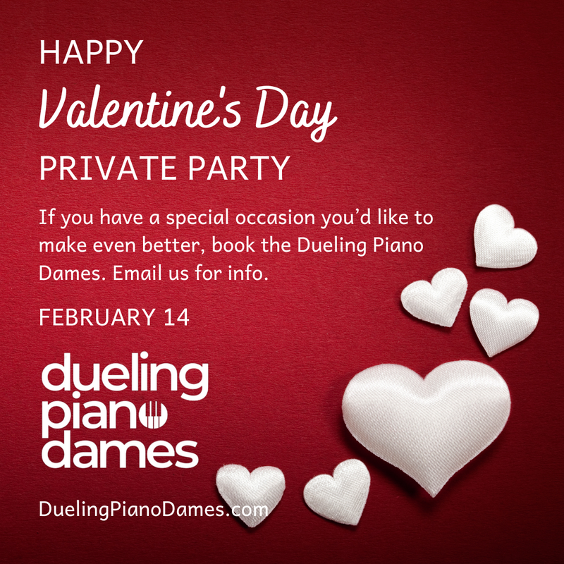 Dueling Piano Dames play a private party for Valentine's Day