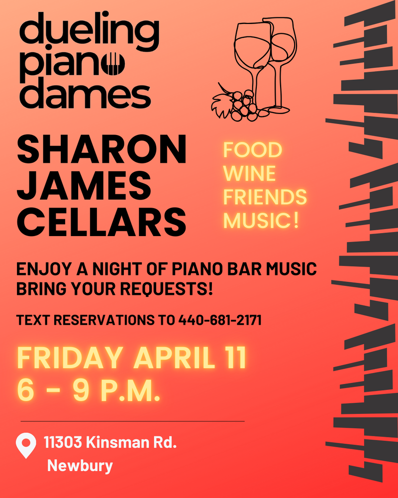 Dueling Piano Dames play Sharon James Cellars