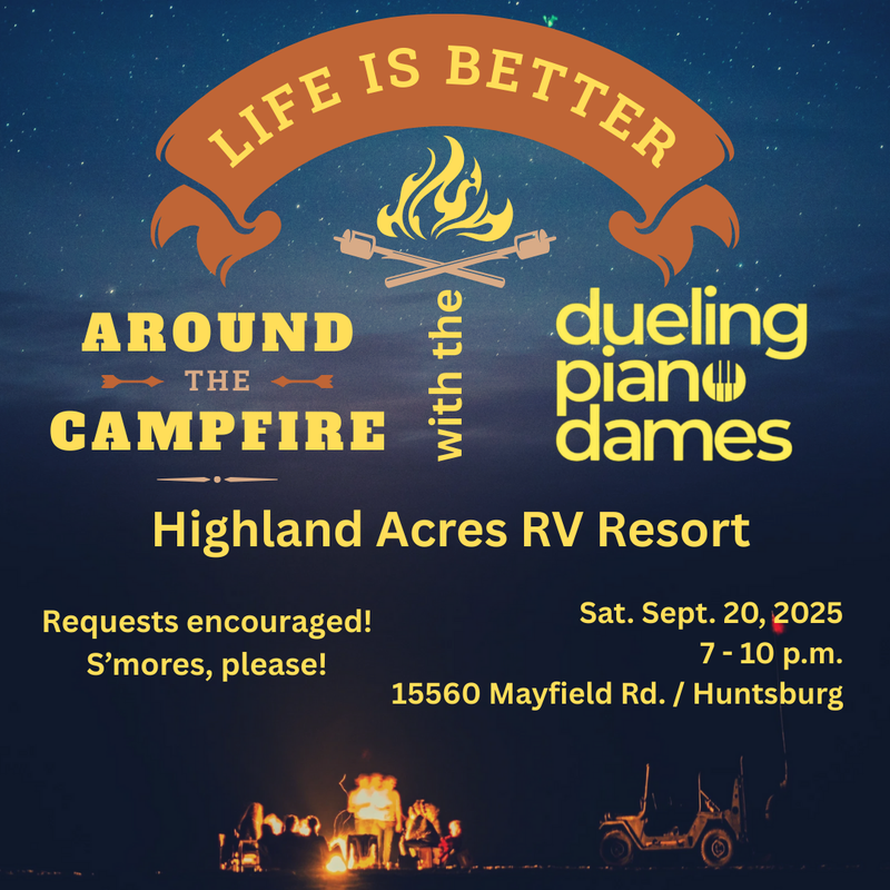 Dueling Piano Dames play Highland Acres RV Resort
