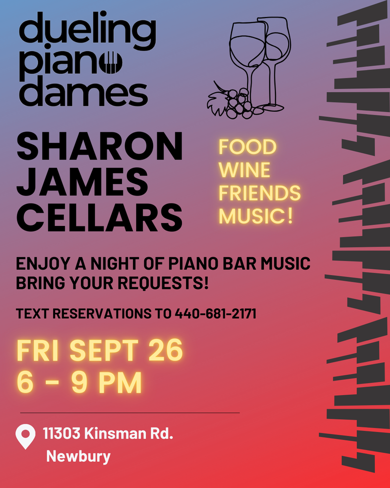 Dueling Piano Dames Duo Plays Sharon James Cellars