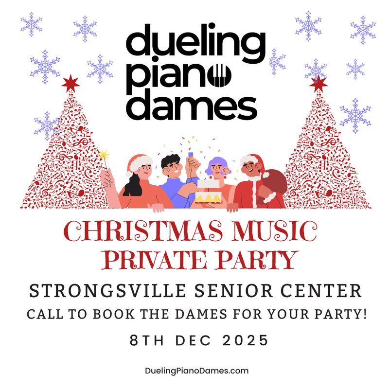 Dueling Piano Dames play Strongsville Senior Center Holiday Party