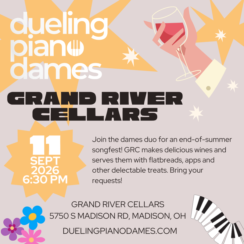 Dueling Piano Dames Play Grand River Cellars