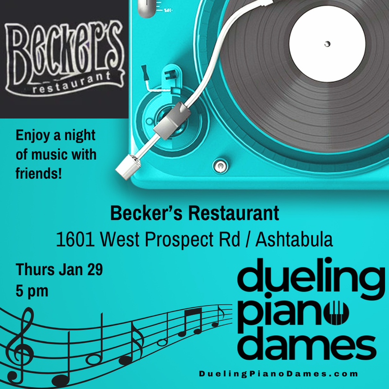 Dueling Piano Dames Duo plays Becker's Restaurant