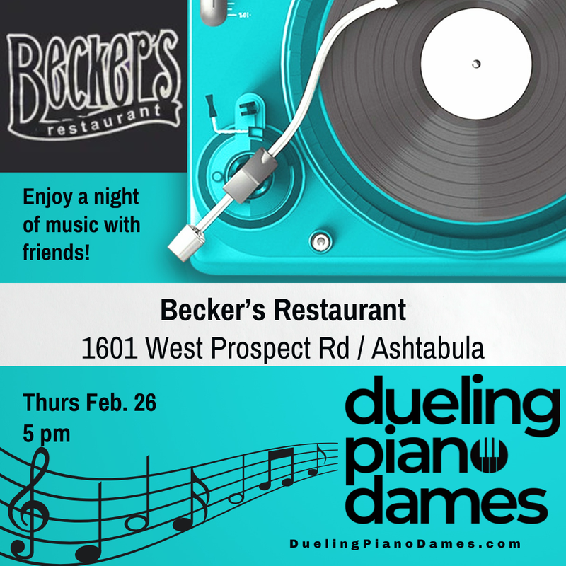 Dueling Piano Dames Duo plays Becker's Restaurant