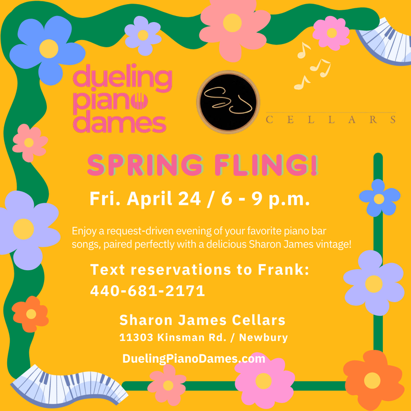 Dueling Piano Dames play Sharon James Cellars' Spring Fling