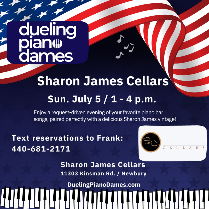 Dueling Piano Dames play Sharon James Patriotic Weekend Party
