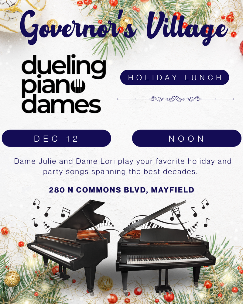 Dueling Piano Dames Play Holiday Lunch