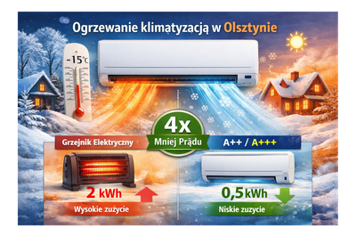 Ogrzewanie klimatyzacją w Olsztynie – zalety, wady i koszty energii
