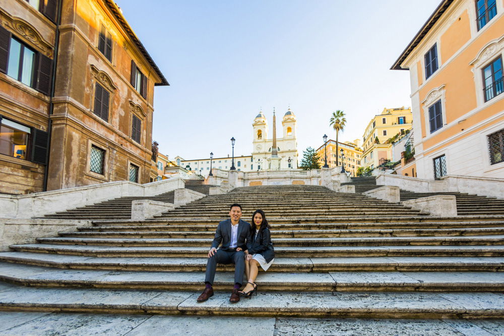 spanish steps photo engagement