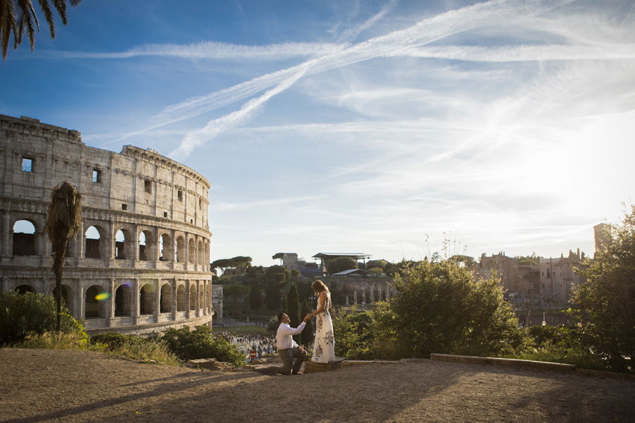 surprise proposal at Colosseum