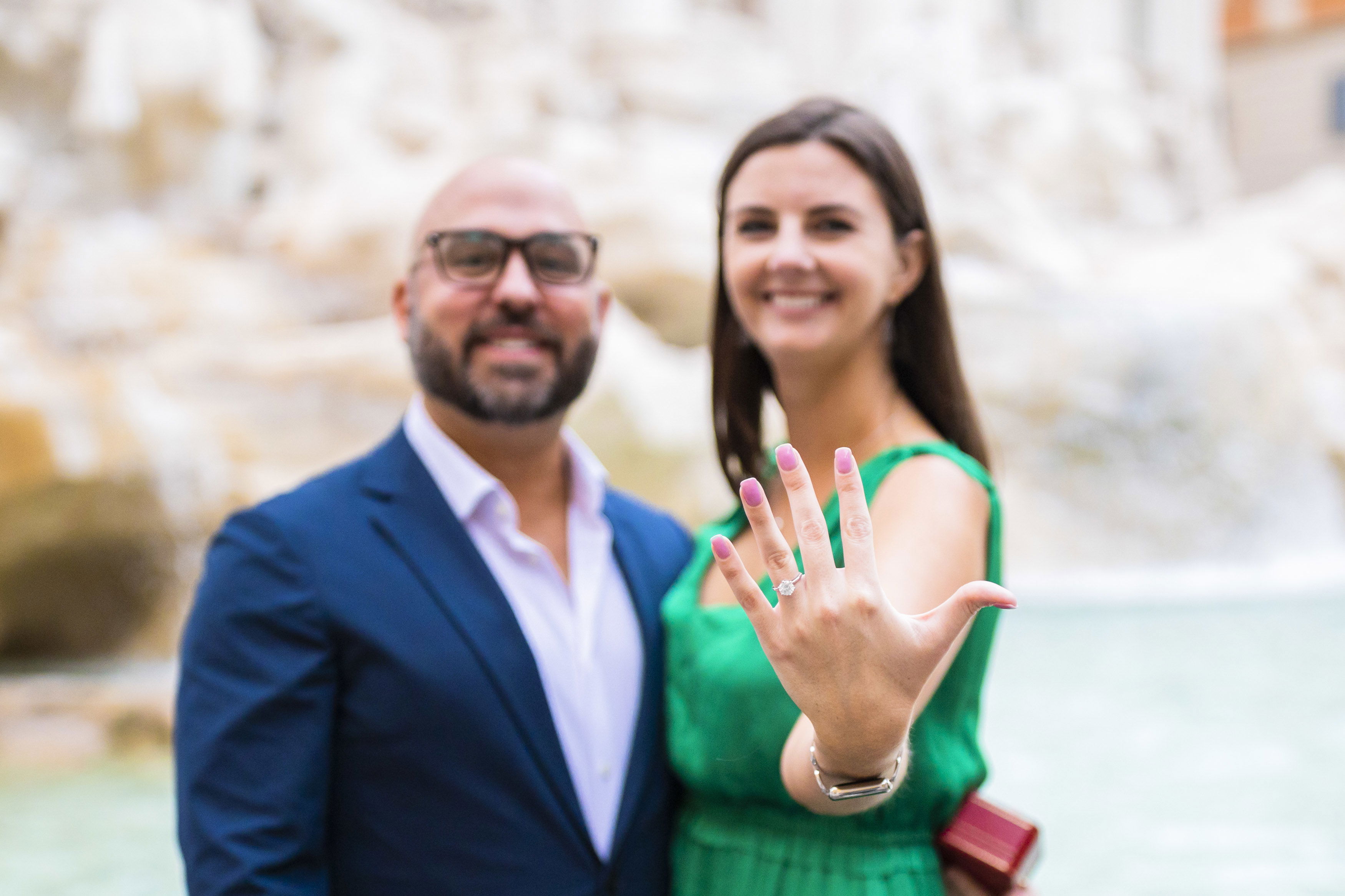 cartier ring rome surprise proposal