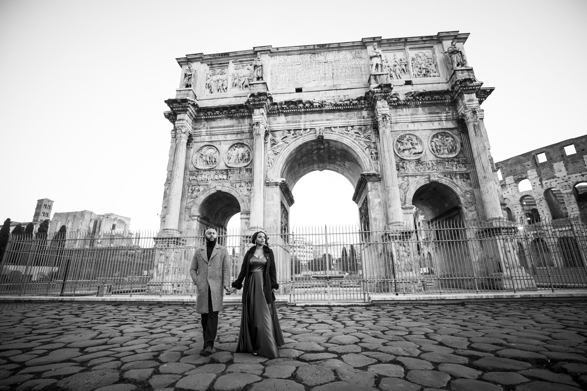 Black and white rome photo-session