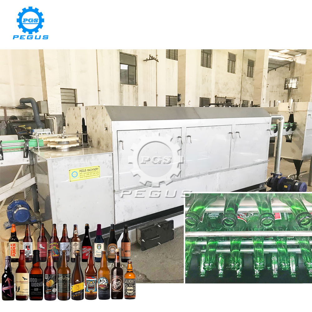 Dirty glass bottle clean and label removing machine