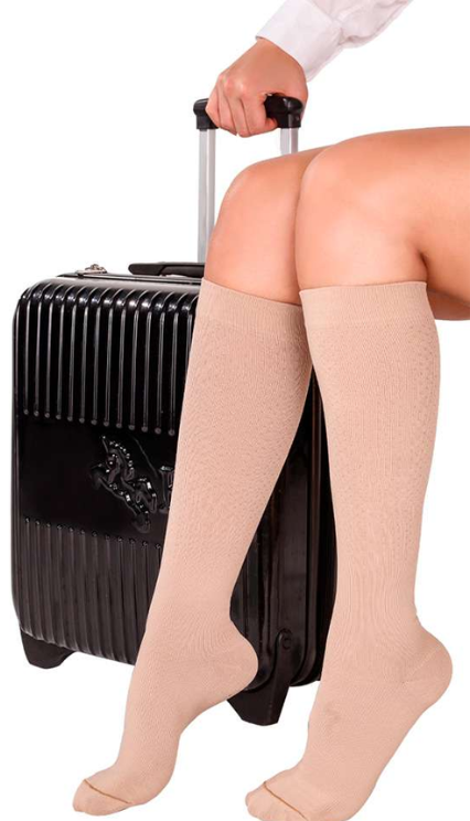 MEDIAS DE MEDIA COMPRESIÓN DE VIAJE PARA DAMA 15 - 20 MM HG (RODILLA)