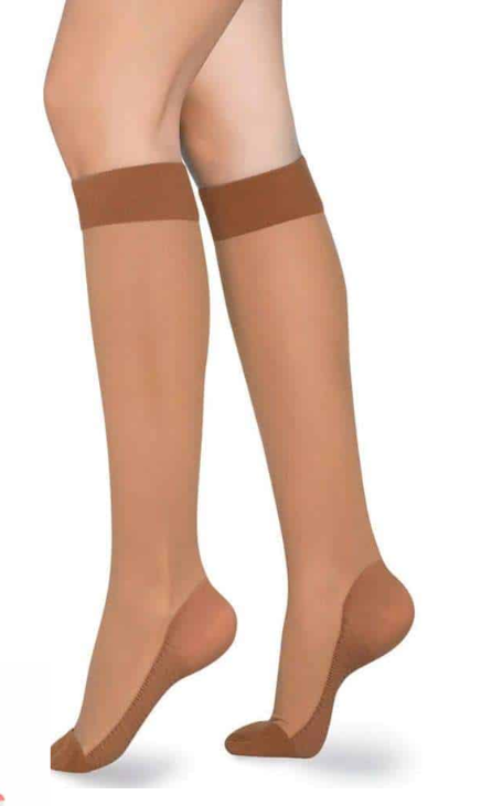 MEDIAS DE BAJA COMPRESIÓN PARA DAMA 8 - 15 MM HG (RODILLA)
