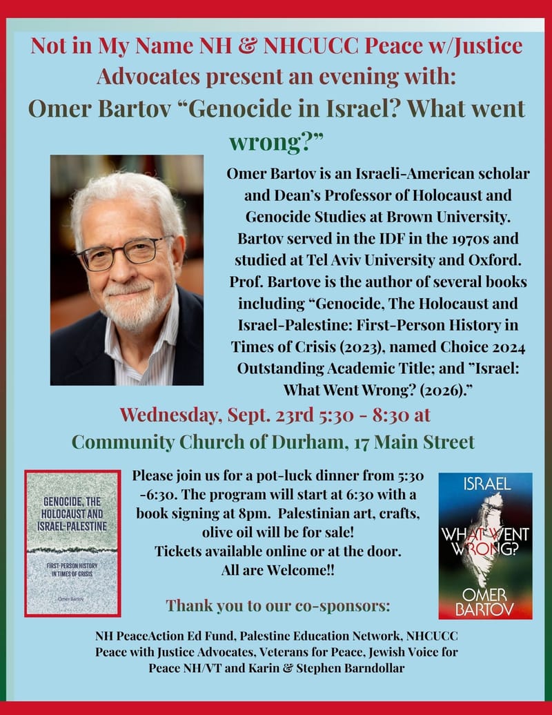Omer Bartov: GENOCIDE, THE  HOLOCAUST AND  ISRAEL- PALESTINE