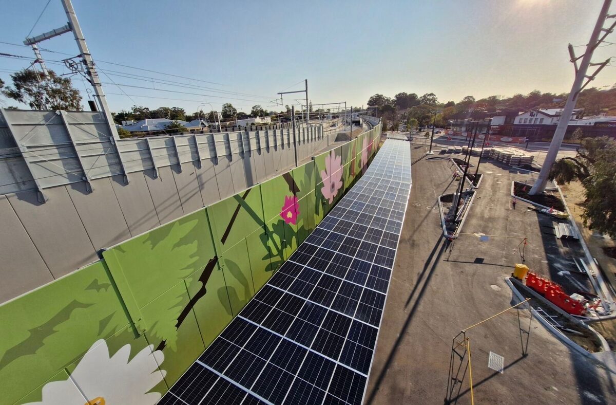 Solar panels installed above the Bayswater Solar Car Park