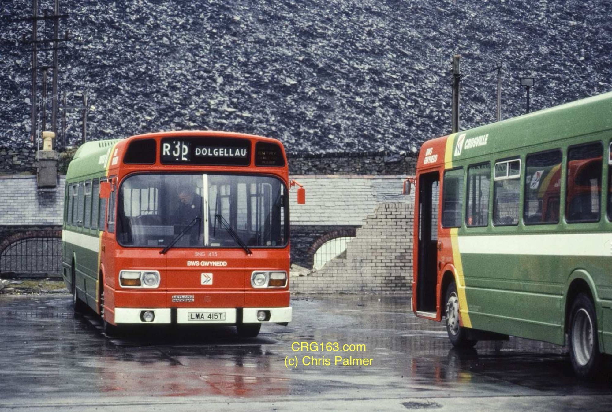 SNG415 & SNG578 - Crosville Blaenau Ffestiniog depot - April 1986