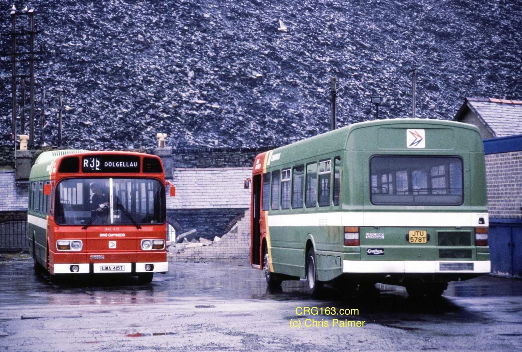 SNG415 & SNG578 - Crosville Blaenau Ffestiniog depot - April 1986