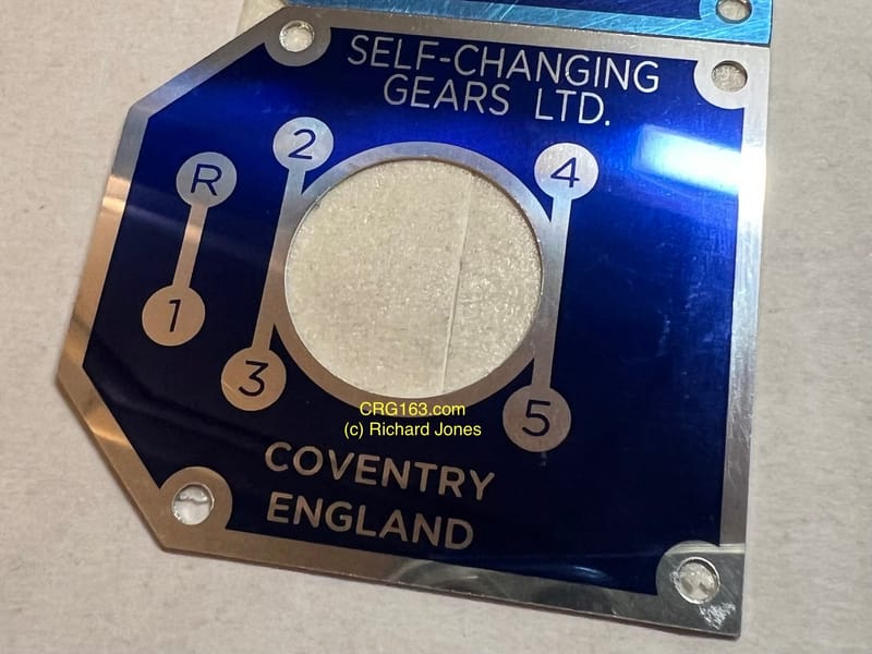 The new gearbox selector plate arrives