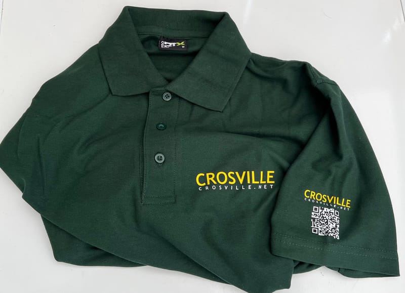 Three specially commissioned CROSVILLE polo shirts are produced to commemorate the book launch and website rebranding