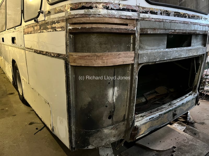 Bodywork Session 13: Day 2 - Nearside rear under panel woodwork and boot area