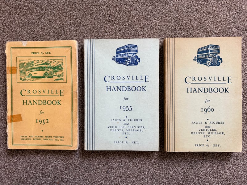 Crosville Handbooks - 1952, 1955 & 1960