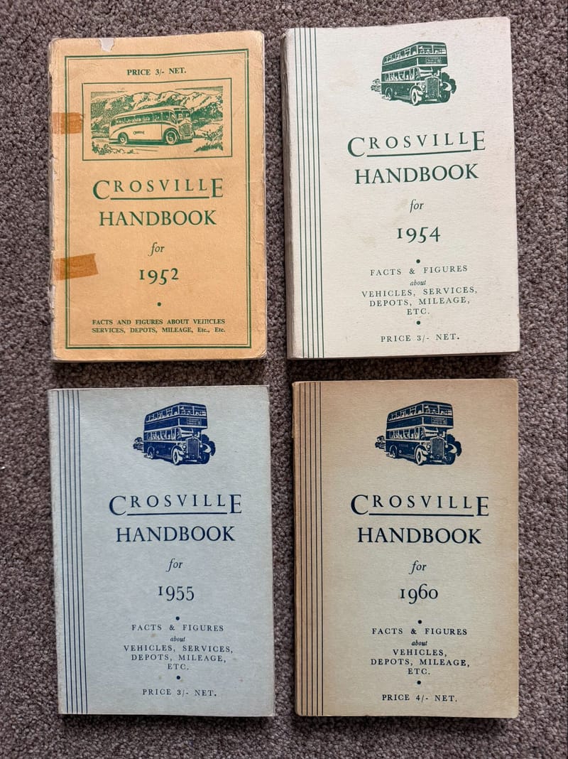Crosville Handbooks - 1952, 1954, 1955 & 1960