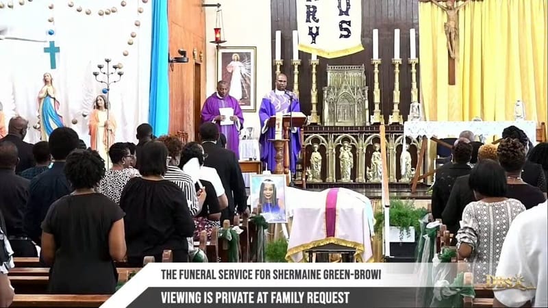 مراسم تشییع جنازه شرمین گرین براون برگذار شد